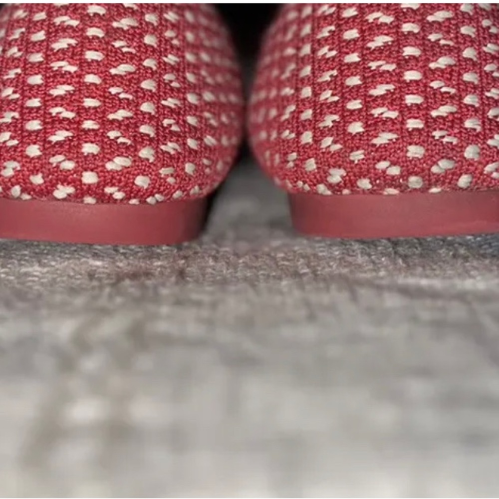 Rothy's The Point Red Apple Ballet Flats Honeycomb US 10.5 / EU 41 Rare Retired - Picture 7 of 9